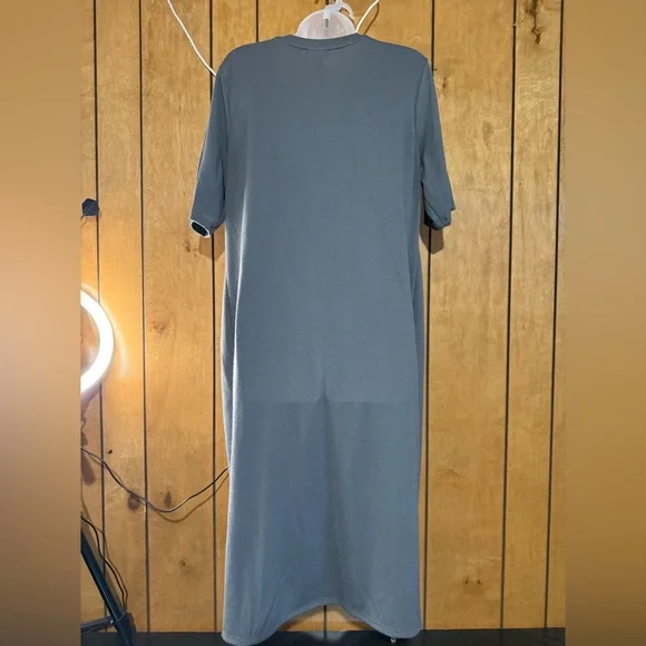 Ava & Viv Classic Gray Midi Dress - Picture 2 of 3